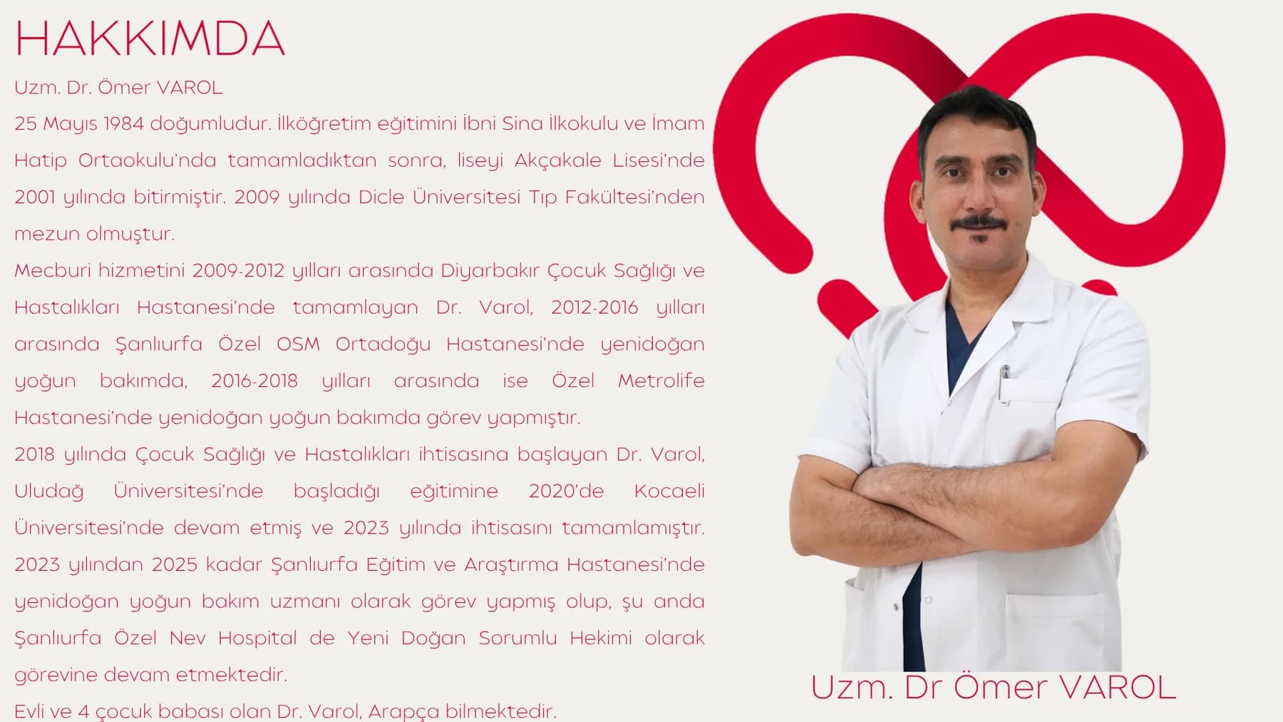 Uzm. Dr. Ömer VAROL — kaynak özgeçmiş belgesi