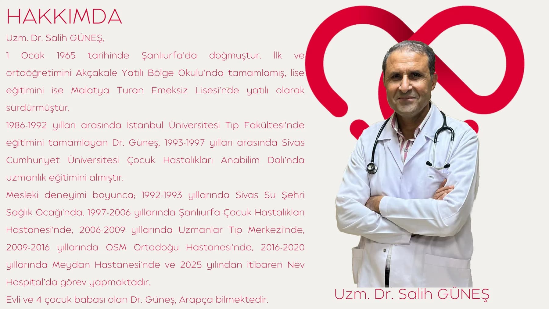Uzm. Dr. Salih GÜNEŞ — kaynak özgeçmiş belgesi