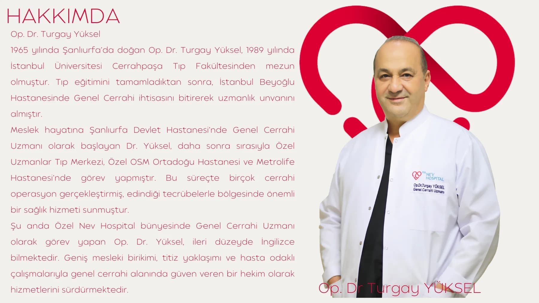 Op. Dr. Turgay YÜKSEL — kaynak özgeçmiş belgesi
